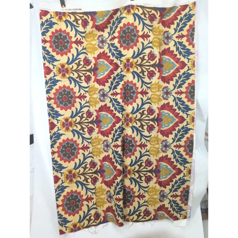 Waverly Santa Maria Desert Flower Damask Upholstery 2 Yards Decorator Fabric